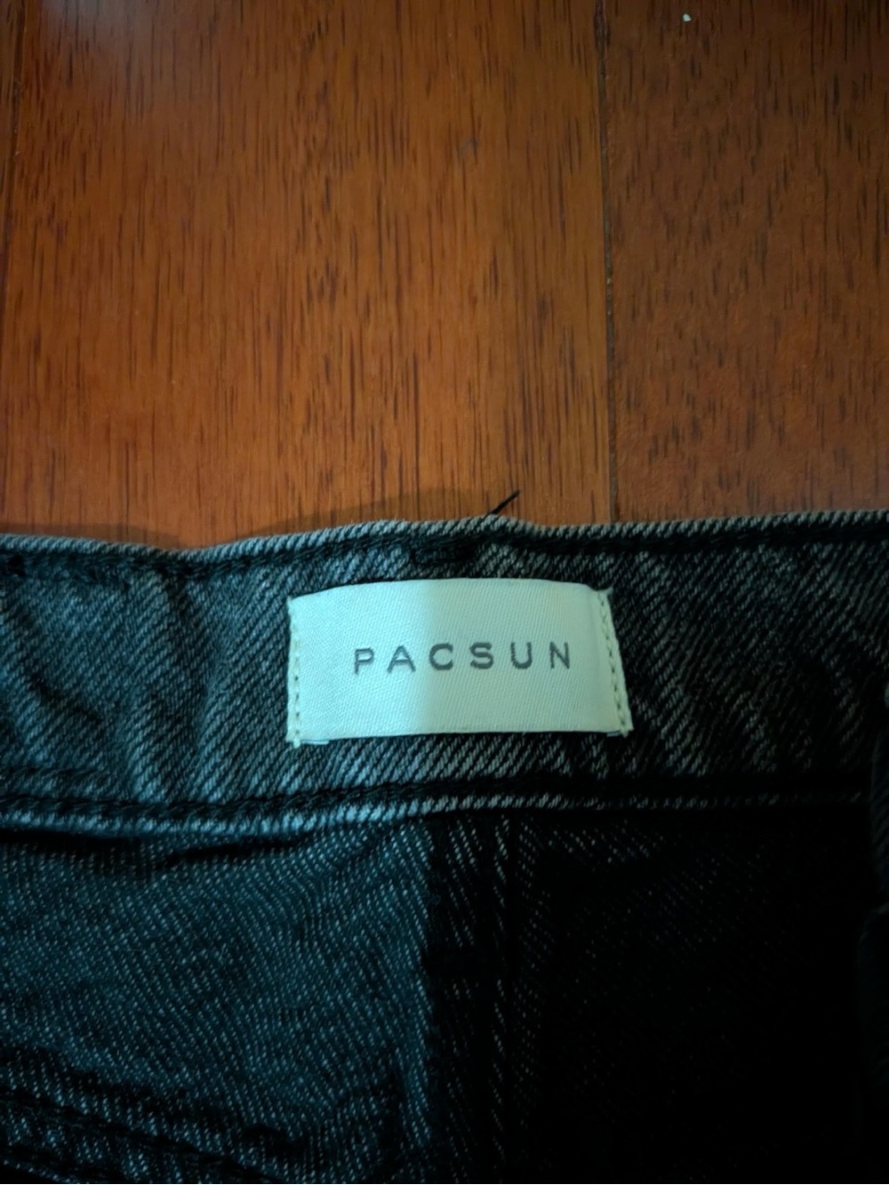 PacSun Nora Wide Leg Black Frayed Hem Jeans Size 25 - Picture 3 of 8